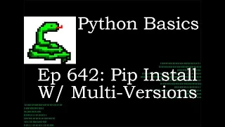 Python Basics Tutorial Pip Install With Multiple Versions of Python