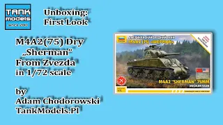 Unboxing #42 - Sherman M4A2 75mm - Zvezda 5063