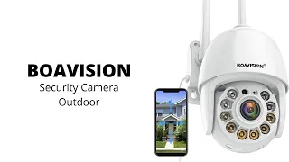 BOAVISION | Security Camera Outdoor, Wireless WiFi IP Camera Home Security System 360° View