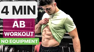 4 MIN AB WORKOUT / No Equipment | Dakota Durant