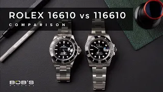 Rolex 16610 vs. Rolex 116610 Submariner Comparison Review - Old Pre Ceramic Vs New Ceramic