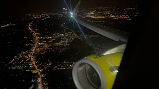 Spirit Airlines Airbus A321 Takeoff from Cleveland (CLE)