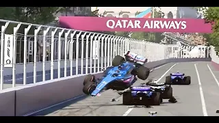 F1 23 Big Airborne Crash