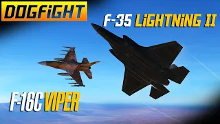 DCS: F-35 Lightning II Vs F-16 Viper Dogfight.