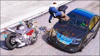 GTA 5 Crazy Motorcycle Crashes Episode 02 (Euphoria Physics Showcase)