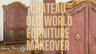Chateau Old World Makeover @anniesloanromania Paint & @ReDesignwithPrima Moulds & Transfers