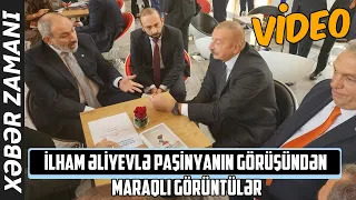 İlham Əliyevlə Paşinyanın görüşündən MARAQLI GÖRÜNTÜLƏR