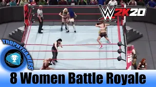 WWE 2K20 - 8 Women Battle: Ronda Rousey, Bliss, Charlotte, Banks, Bayley, Cross, Becky (Part 1)