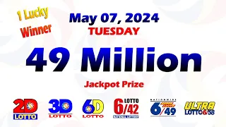 May 07, 2024 - TUESDAY PCSO Lotto Daily Result