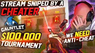 A CHEATER STREAM SNIPED ME DURING A 100K TOURNAMENT! THIS IS OUT OF CONTROL!!