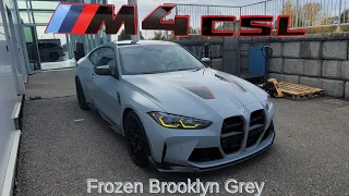 NEW ARRIVAL!  2023 BMW M4 CSL Frozen Brooklyn Grey 1 of 41 in Canada 1 of 1,000 Total Exhaust Test