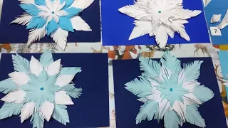 ОБЪЕМНАЯ СНЕЖИНКА - ПУШИНКА ИЗ БУМАГИ /ПОДЕЛКА НА НОВЫЙ ГОД /DIY snowflake