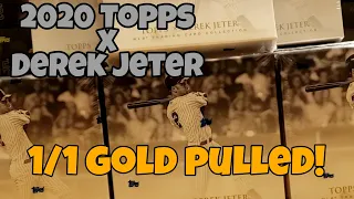 2020 Topps x Derek Jeter COLLABORATIONS Designed by "The Captain" 1/1 GOLD HIT & AUTOGRAPH PARALLEL