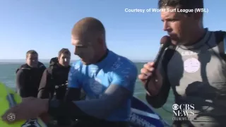 Shark Attacks Pro Surfer During Contest