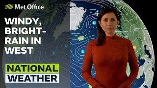 27/09/23 – Strong winds and rain – Evening Weather Forecast UK – Met Office Weather