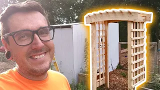 Building a BEAUTIFUL GARDEN ARBOR From Scratch!