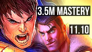 GAREN vs JAYCE (TOP) | 3.5M mastery, 8 solo kills, 600+ games, Legendary | KR Diamond | v11.10