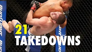 Khabib Nurmagomedov 21 takedowns in ONE FIGHT | Most takedowns in an UFC fight