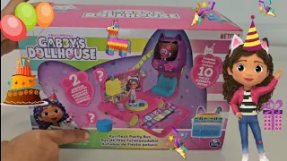 Gabby's Dollhouse Purrfect Party Bus 🎉 Toy Opening & Pretend Play