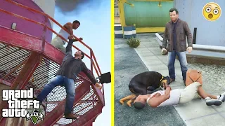 GTA 5 - LOOK What Michael Did After he SURVIVED HIS FALL in The Final Mission (secret ending)