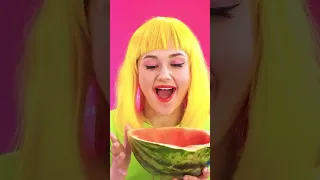 Chocolate filled Watermelon 🍉 Rich vs Poor Food Challenge