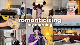 ROMANTICIZING MY MORNINGS: how I set up my day for success + healthy & productive habits | VLOG