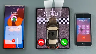 Vertu Porshe 911 + Z Fold 4 Fun Racing Incoming Call Video iPhone 5s + Note 20 Ultra Outgoing Call
