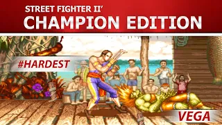 STREET FIGHTER 2: CHAMPION EDITION - (Arcade) HARDEST - VEGA