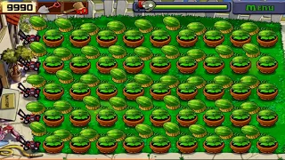 Melons party plants vs zombies Day survival 5 flags COMPLETED | Plants vs Zombies | pvz gameplay.