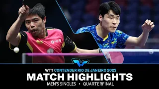 Chuang Chih-Yuan vs Jang Woojin | MS QF | WTT Contender Rio de Janeiro 2023