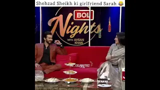 Shehzad Sheikh's Girlfriend Funny story 😂 Sara Khan Reaction Bol Nights With Ahsan Khan #shorts#sara