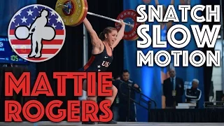 Mattie Rogers (69) - 100, 103 and 105kg Snatch Slow Motion