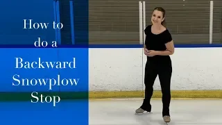 How to Stop Backwards on Ice, Backward Snowplow Stop tutorial