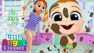 Yes Yes Bath Time Song | Little Angel And Friends Kid Songs