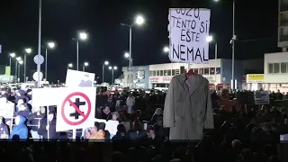 Protest proti mítingu ĽSNS, Rimavská Sobota 4. 2. 2020