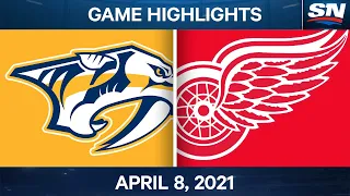 NHL Game Highlights | Predators vs. Red Wings – Apr. 08, 2021