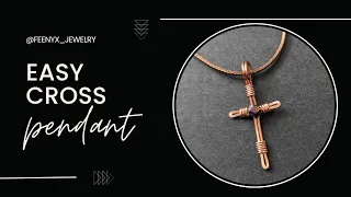 Wire Wrapping Tutorial | Easy Wire Wrapped Cross Pendant | DIY Jewelry