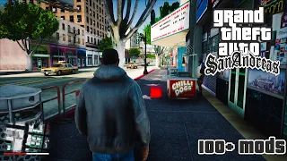 УСТАНОВИЛ 100 МОДОВ В GTA SAN ANDREAS УЛЬТРА РЕАЛИСТИЧНАЯ СБОРКА!😱 ЧАСТЬ 1