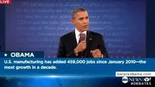 Second Presidential Debate 2012: Obama: Mitt Romney Has a 'One Point Plan'