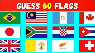 Guess The Country By The Flag | Can You Identify These 60 Flags?