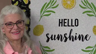 Hello Sunshine Lemon Quilted Table Topper