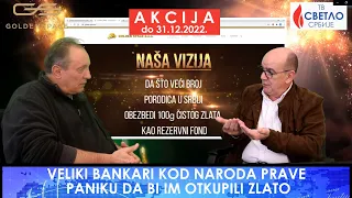 Branko Dragaš i dr Dragan Dejković: VELIKI BANKARI KOD NARODA PRAVE PANIKU DA BI IM OTKUPILI ZLATO