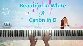 Beautiful in White X Canon in D (Piano Cover | Piano tutorial) #beautiful in white