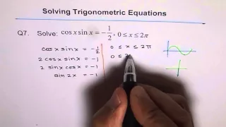 Trigonometric Equation Sin 2x Q7