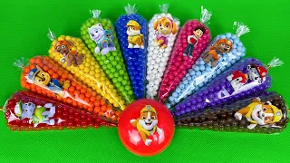 Looking For Paw Patrol Clay In the Park With Colorful Sparkling Pearls! Satisfying ASMR Video