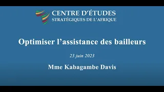 Optimiser l’assistance des bailleurs – Kabagambe Davis