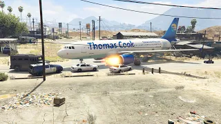 A320 Emergency Landing On Small Neighborhood Shortly After Take Off | GTA 5