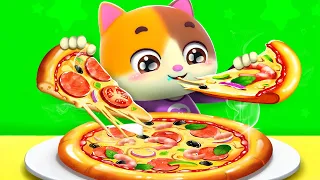 おいしいピザができあがり🍕❤ | 子供の歌メドレー | 子どもの歌 | 童謡 | ネコネコファミリー | ミャウミファミリーショー | MeowMi Family Show