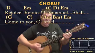 O Come, O Come, Emmanuel (Christmas) Strum Guitar Cover Lesson in Em with Chords/Lyrics