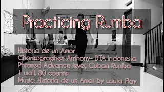 Practicing Rumba La Historia de un Amor line dance